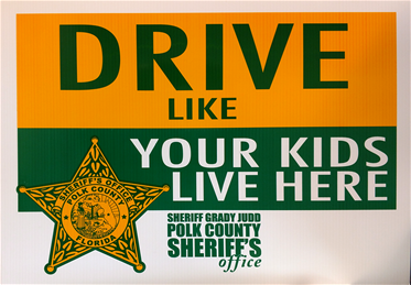 Drive Like Your Kids Live here sign Drive Like Your Kids Live here sign