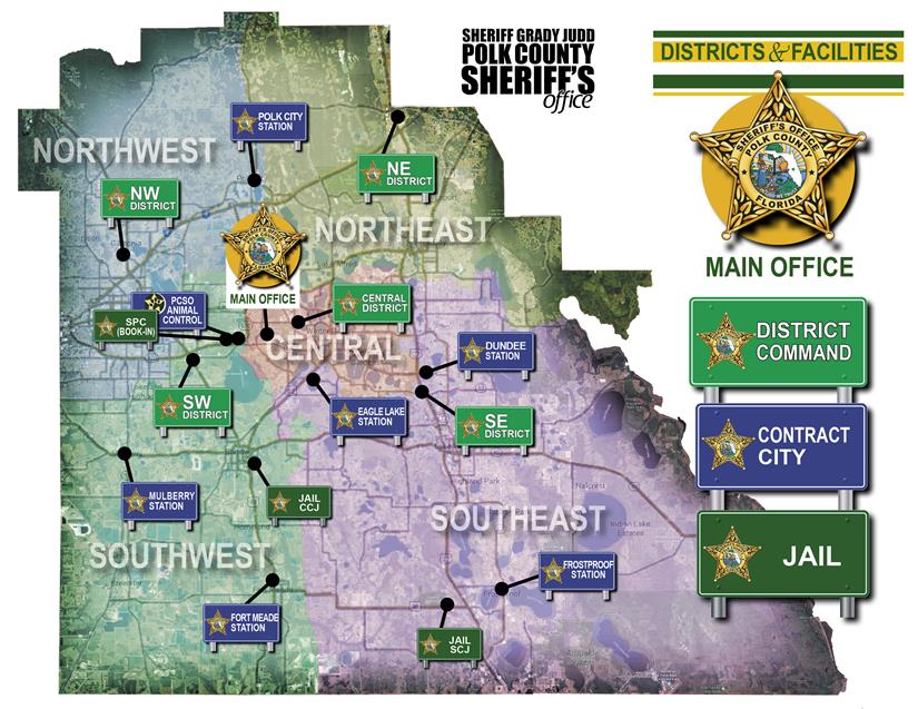 District Command and Facilities map District Command and Facilities map